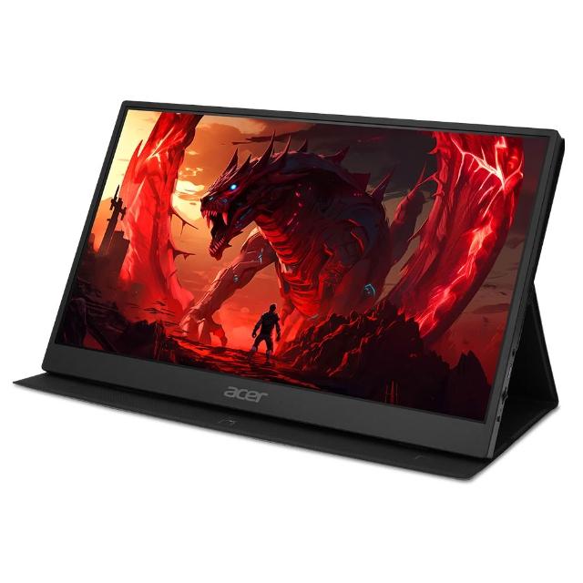 【Acer 宏碁】PG161Q P 15.6型 IPS FHD 16:9 165Hz超薄可攜式電競螢幕-藍(6ms/Type-C充電/附可傾斜保護套)