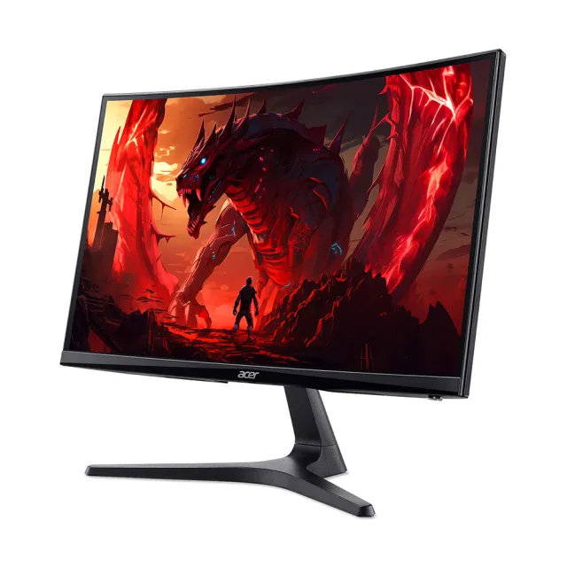 【Acer 宏碁】ED240Q P0 24型 FHD 16:9 144Hz曲面電競螢幕(可傾斜/1500R/FreeSync/1ms/VA)