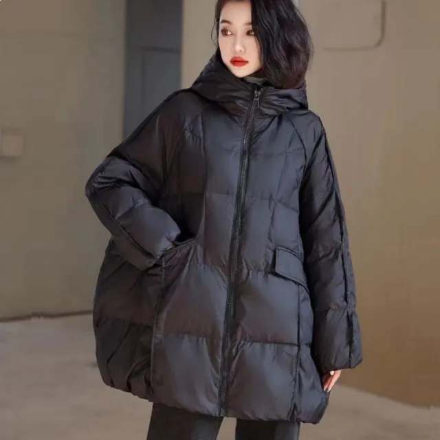 【米蘭精品】極速出貨 真羽絨90%鴨絨羽絨外套(民族風保暖連帽女夾克6色74jx60)