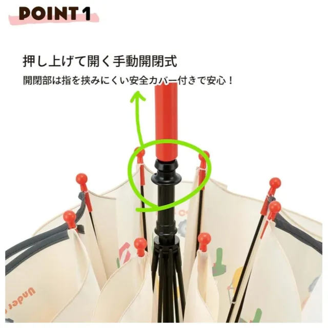 【Skater】工程車透明罩傘 兒童透明雨傘 5-6歲 45CM(平行輸入)