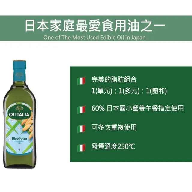 【Olitalia 奧利塔】玄米油1000mlx1瓶-單入禮盒 x10組/箱(十全十美送禮組)