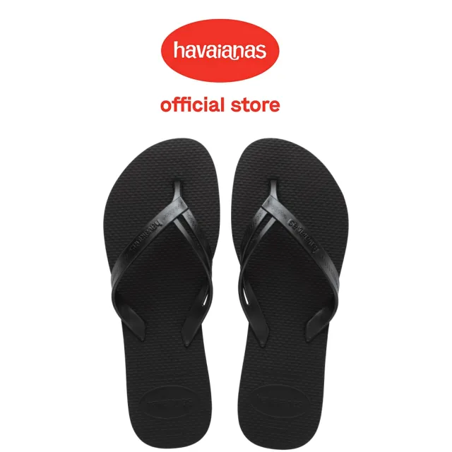 【havaianas 哈瓦仕】拖鞋 女鞋 夾腳拖 素色款 Elegance 黑 4148801-0090W(哈瓦士)