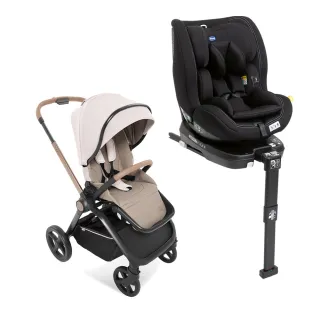 【Chicco 官方直營】Mysa時尚手推車+Seat3Fit Isofix安全汽座(嬰兒手推車)