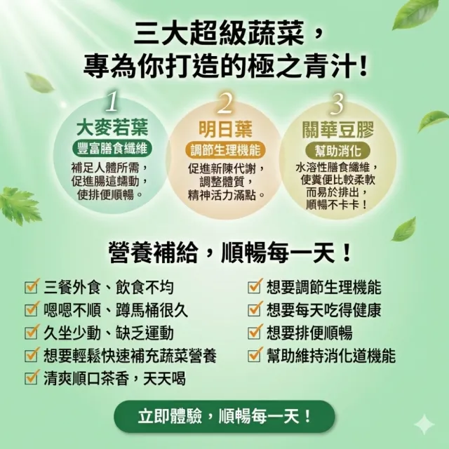 【Suntory 三得利】極之青汁 30包 / 盒(大麥若葉+明日葉)