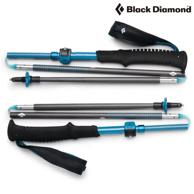 【Black Diamond】Distance Carbon Flz碳纖登山杖 曠野藍 112555 / 一組兩支(登山、健行、百岳、郊山)