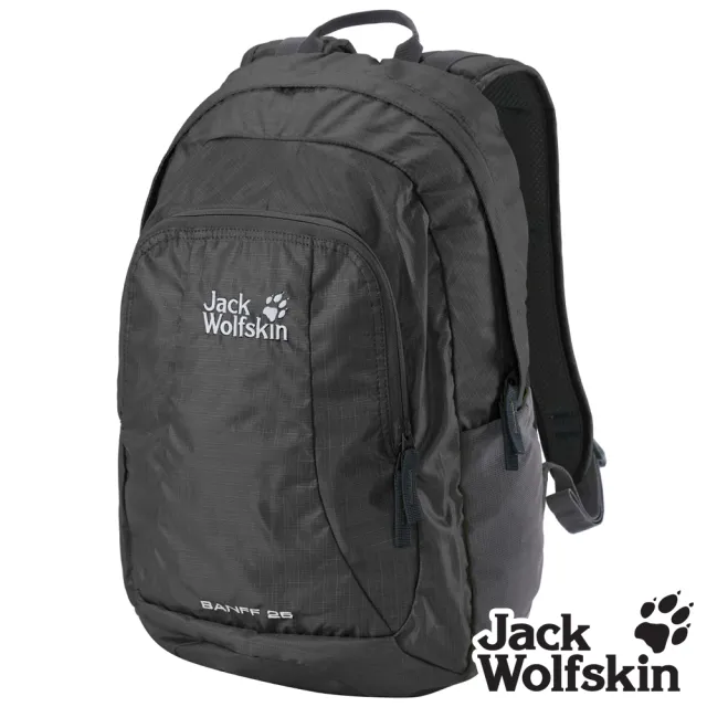 【Jack wolfskin 飛狼】BANFF 休閒背包 健行背包 25L (黑灰)