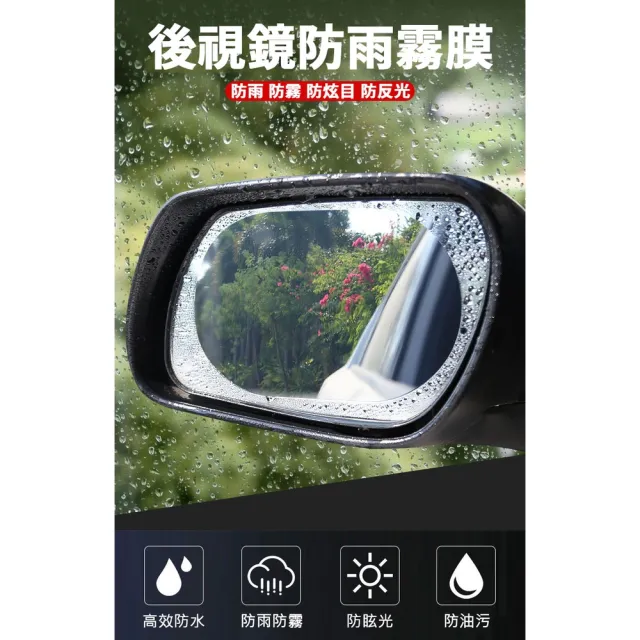 【ROYAL LIFE 皇室生活】汽車後視鏡防雨防水膜-圓形 4入組(防水/防霧/防雨貼膜/防昡光/後視鏡/側窗用)
