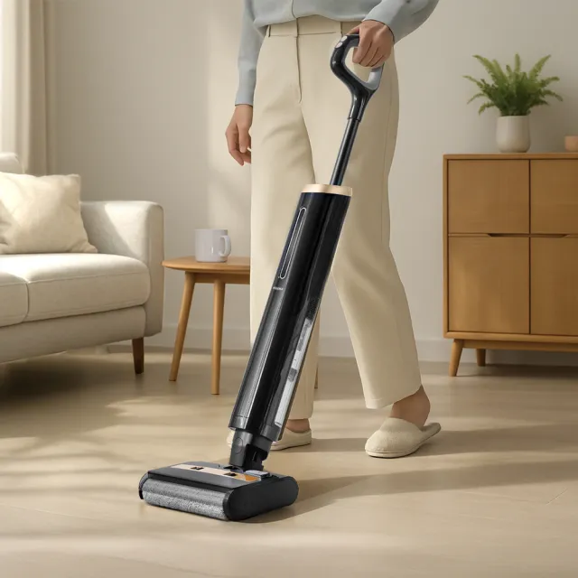 【POIEMA】全能除濕手持洗地機(纖薄平躺/18800pa大吸力/熱烘自清潔/不卡毛髮/輕量3.9kg/M16H)