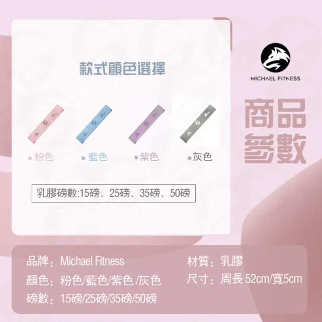 【Michael Fitness 麥克健身】乳膠翹臀圈 翹臀圈 深蹲阻力帶 拉力帶 阻力帶 翹臀圈 彈力圈(升級不捲邊)