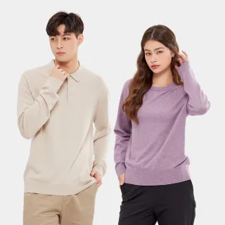 【Hang Ten】男女裝-喀什米爾羊毛混紡POLO領/圓領保暖毛衣針織衫(多款選)