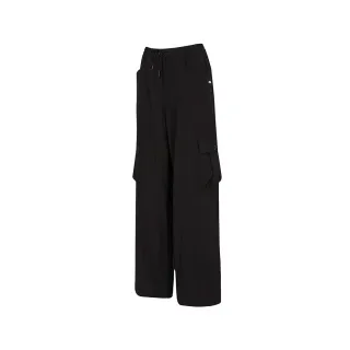 【FILA】女平織長褲-黑色(5PNA-1429-BK)