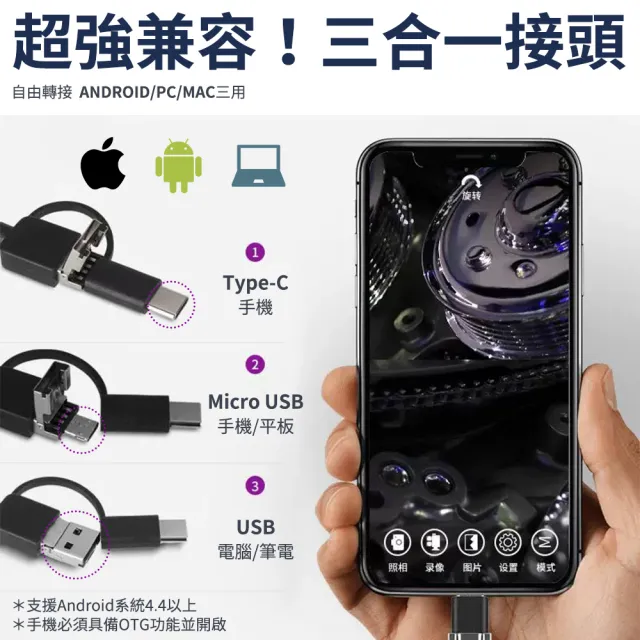 3.9mm 超微距探測器 專業級工業內視鏡 IP67防水管道檢查鏡 狹縫內視鏡攝影機 550-MVB5003.9