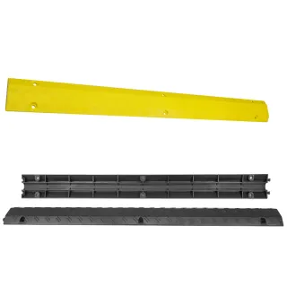 【SMILE】減速帶 藏線槽 理集線器 固線夾 電線保護 黃色/黑色 165-CD2515(防壓線板 理線板 電線遮擋板)