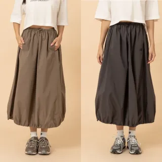 【NEW BALANCE】NB SDS 抽繩口袋長裙_女性_深灰/灰褐_WB61R11WABQ_WB61R11WABR(亞版 版型正常)