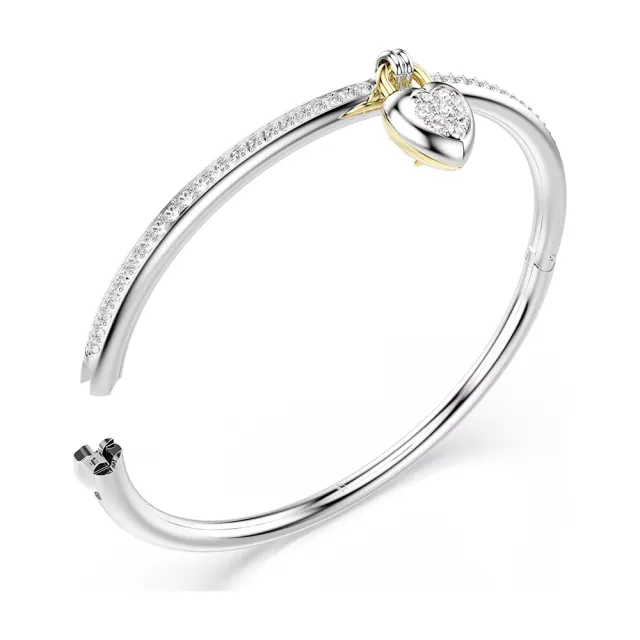 【SWAROVSKI 施華洛世奇】Idyllia 雙面愛心手鐲-尺寸M 618年中慶 推薦(5737266)