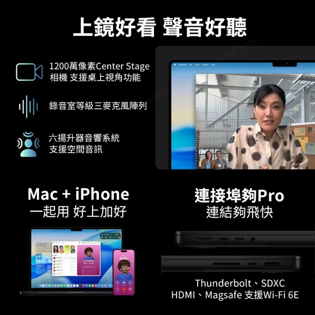 【Apple】無線滑鼠+電腦包★2025 MacBook Pro 14吋 M5晶片 10核心CPU與10核心GPU 16G/1TB SSD