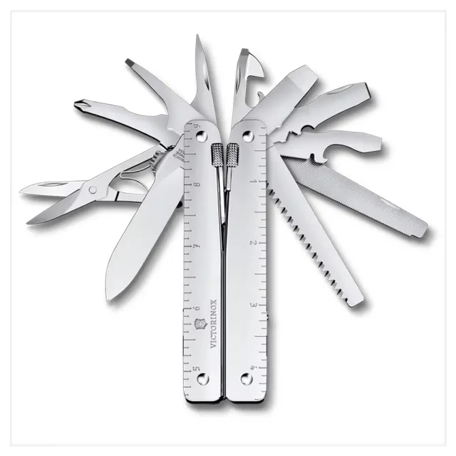 【VICTORINOX 瑞士維氏】Swiss Tool MX 工具鉗 115mm/26用/銀(3.0327.MN)