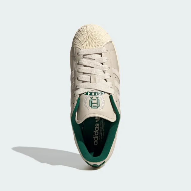 【adidas 愛迪達】Superstar II 男 休閒鞋 貝殼鞋 舒適 米 綠(JQ3216)