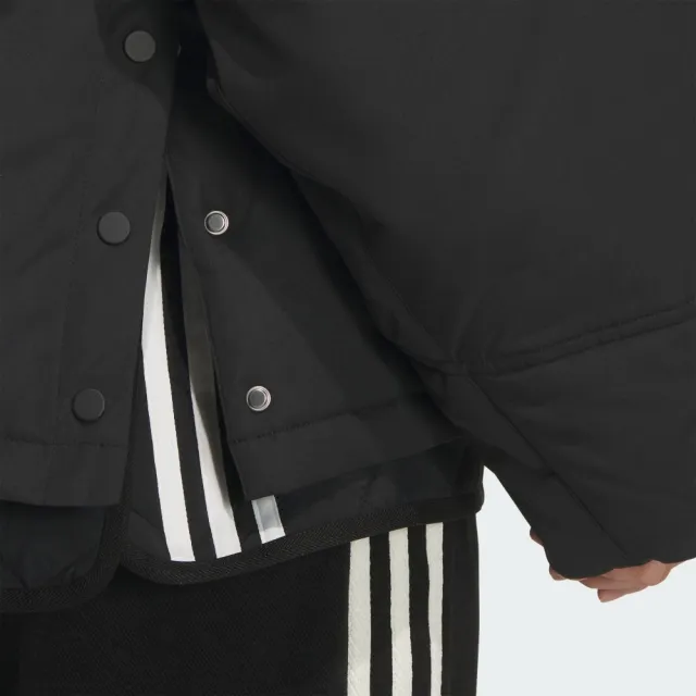 【adidas 愛迪達】外套 女 運動立領外套 亞規 3S DELUX W PAD 黑 KS5330