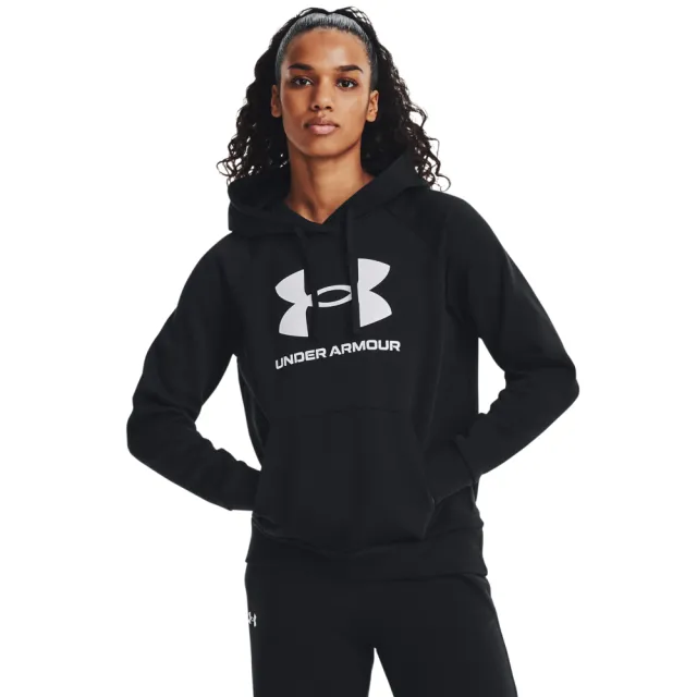 【UNDER ARMOUR】UA 女 Rival Fleece Logo 保暖長袖帽T/大學T(多款任選)