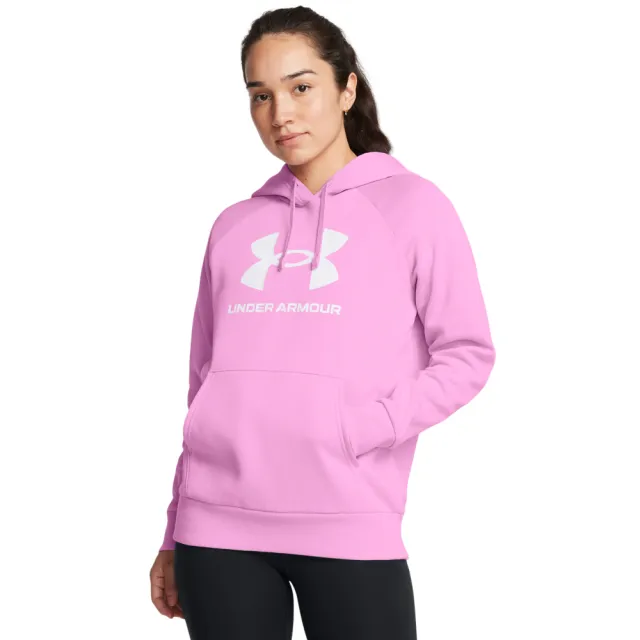 【UNDER ARMOUR】UA 女 Rival Fleece Logo 保暖長袖帽T/大學T(多款任選)