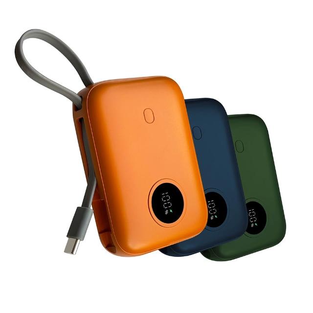 【ENABLE】ZOOM X3 10000mAh 35W PD/QC 自帶線雙向快充行動電源(台灣製造/日韓電芯/自帶線)
