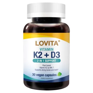 【LOVITA愛維他】維他命K2+D3素食膠囊(30顆)