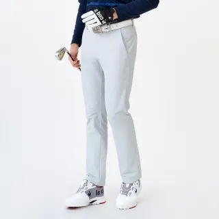 【LE COQ SPORTIF 公雞】高爾夫系列.男款淺灰色簡約設計舒適透氣適合多場合長褲 QGW8T801