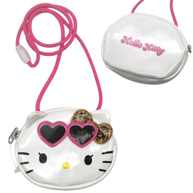 【小禮堂】雙11 Sanrio 三麗鷗 Hello Kitty 皮質造型斜背包 千禧Y2K