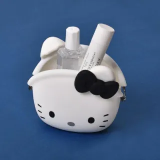 【小禮堂】雙11 Sanrio 三麗鷗 Hello Kitty 矽膠造型零錢包 大臉款