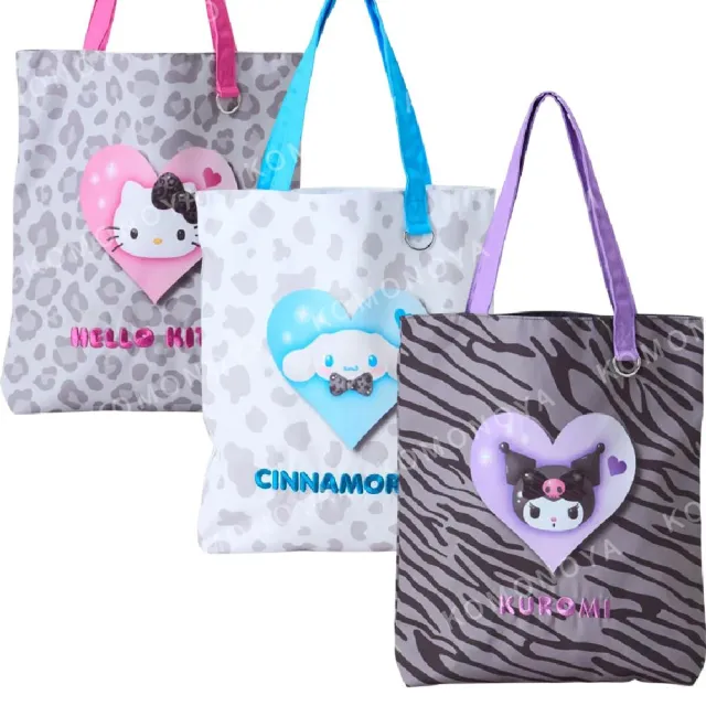【小禮堂】雙11 Sanrio 三麗鷗 直式肩背袋 動物派對 Kitty 大耳狗 酷洛米