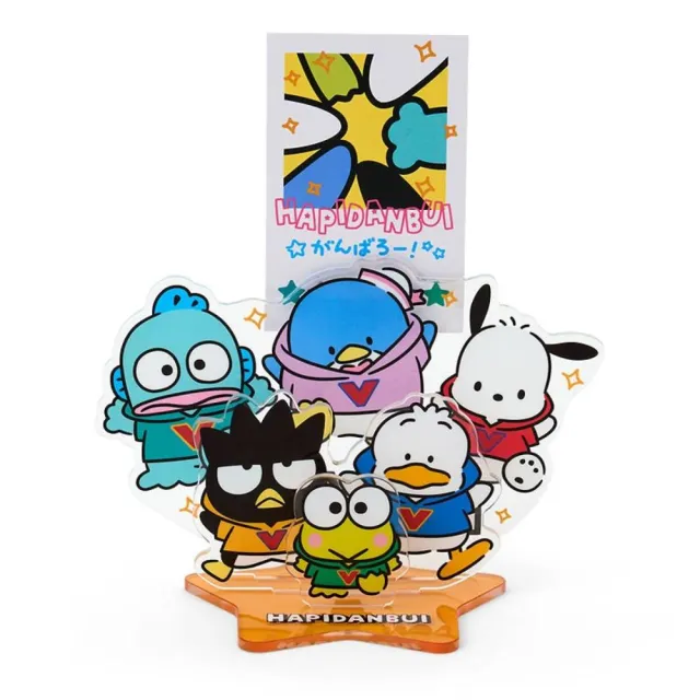 【小禮堂】雙11 Sanrio 三麗鷗 Hapidanbui  棉質船型化妝包 成團5週年