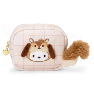 【小禮堂】雙11 Sanrio 三麗鷗 酷洛米 絨布化妝包 卡哇伊松鼠