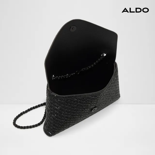 【ALDO】SPARKLEBAG-V字水鑽信封式晚宴包(黑色)
