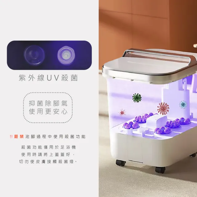 【日本AWSON歐森】全自動電動滾輪高桶泡腳機/足浴機/AFM-810(紫光殺菌/噴淋式/可拆卸滾輪)