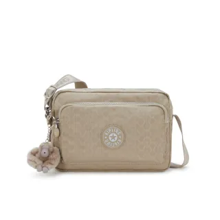 【KIPLING官方旗艦館】深米色老花多層收納側背包-ABANU M ZIP