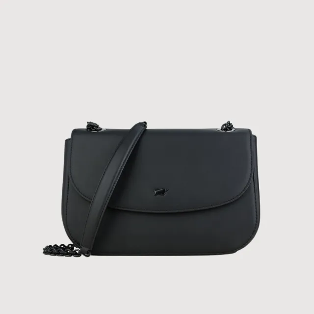 【BRAUN BUFFEL 德國小金牛】卡諾 肩包-黑色/麥色(BF871-27-BK/BRA) 女包送禮推薦