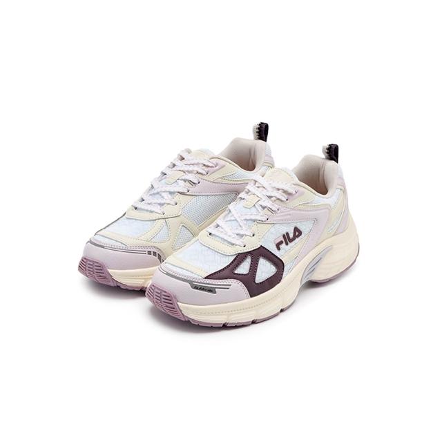 【FILA】CUBIX 女運動鞋-米/淺紫(5-C342A-192)