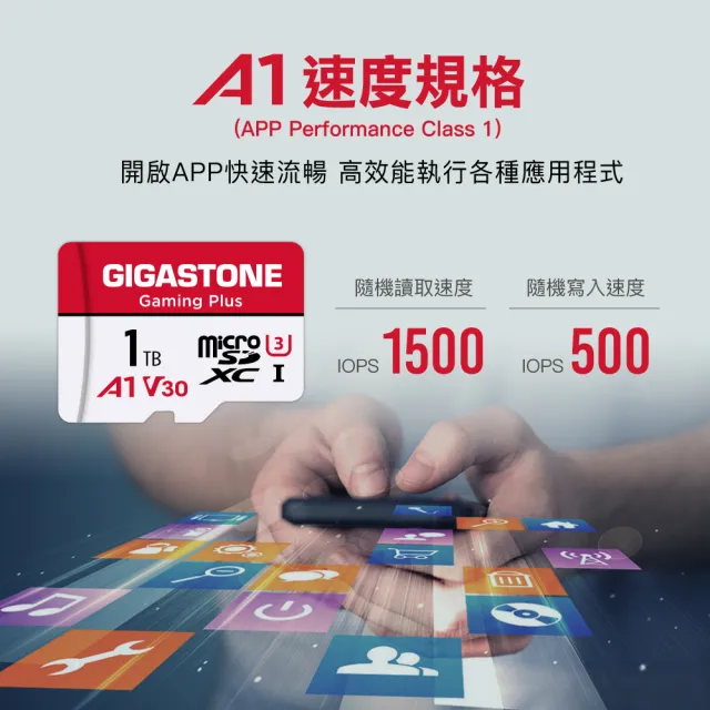 【GIGASTONE 立達】Gaming Plus microSDXC UHS-Ⅰ U3 A1V30 64GB遊戲專用記憶卡(支援Switch/GoPro)