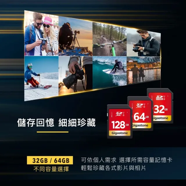 【Gigastone 立達國際】SDXC SD UHS-I U1 C10 64GB記憶卡(64G 單眼相機/攝錄影機專用記憶卡)