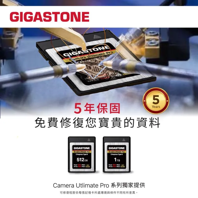 【Gigastone 立達國際】CFexpress Type B 1TB 8K專業攝影極速記憶卡(免費資料救援/高階相機/1T)