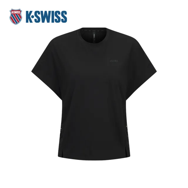 【K-SWISS】短袖T恤 SHIRTKC7522WSTS29 休閒 女上衣 黑色 1911659-008
