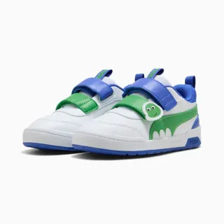 【PUMA】運動鞋 童鞋 中童 大童 魔鬼氈 Puma Multiflex 2 Dino V PS 白藍綠 40565001