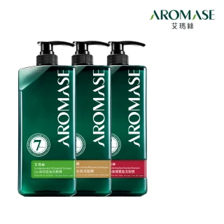 【Aromase 艾瑪絲】洗髮精 1000mL 3入組 任選(高效控油、強健豐盈、草本去屑)