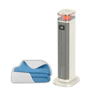 【TECO 東元】石墨烯PTC陶瓷智能溫控電暖器/暖氣機/電暖爐(XYFYN3005CBW加附石墨烯機能被)