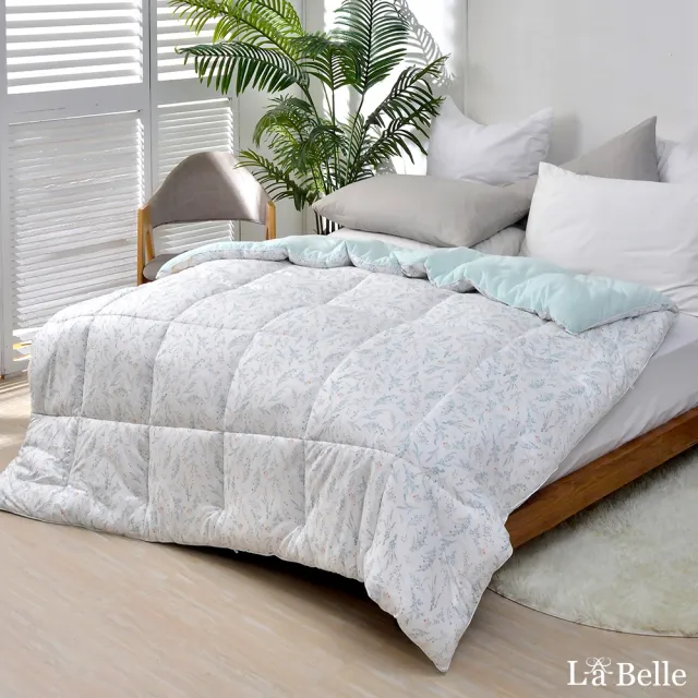 【Great Living 格蕾寢飾】La Belle 韓式雙色暖膚絨石墨烯可水洗雙人冬被(180x210cm韓國被/棉被/發熱被)