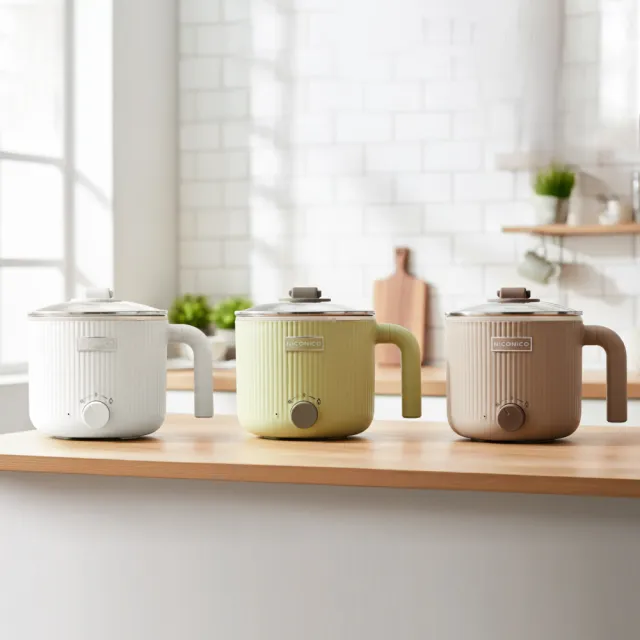 【NICONICO】輕食陶瓷鈦料理鍋/美食鍋/電火鍋/快煮鍋(NI-GP2502)