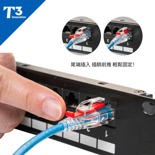 (美國T3) 網路線 20cm 防插拔  28AWG 極細超高速 CAT6 U/UTP(網路線 CAT6 UTP)