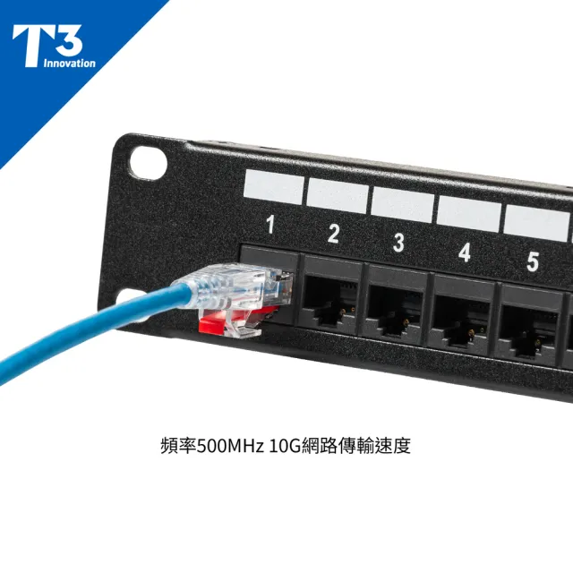 (美國T3) 網路線 20cm 防插拔  28AWG 極細超高速 CAT6 U/UTP(網路線 CAT6 UTP)