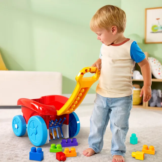 【Mega Bloks 美高積木】美高積木收集車(寶寶安撫/嬰兒玩具/彌月禮/新生兒)
